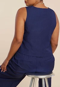 Eloquii Women's Plus Pinstripe Suit Vest