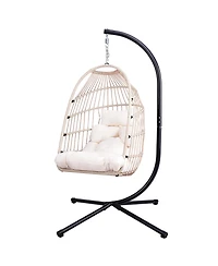 Flynama Outdoor Egg Hanging Chair with Stand
