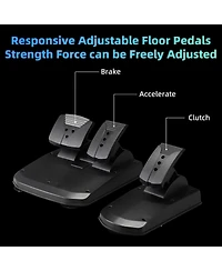 Nbcp 1080°Racing Steering Wheel with Pedals & Shifter – Compatible with Xbox, PS4, Pc, Switch & More – Realistic Simulation with Vibration Feedback