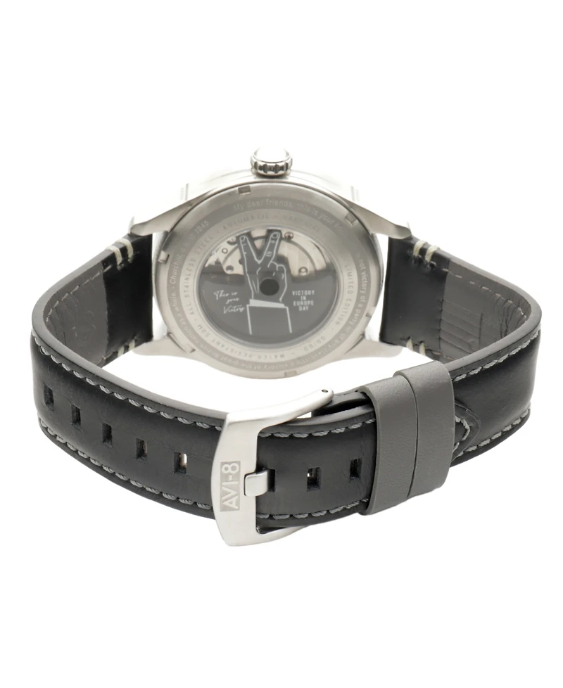 Avi-8 Men's Spitfire Leather Strap Watch