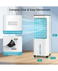 4-in-1 Evaporative Air Cooler with 12L Water Tank and 4 Ice Boxes