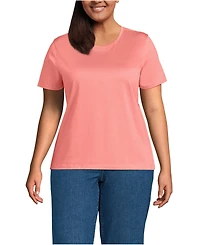 Lands' End Plus Relaxed Supima Cotton Crew Neck T-Shirt