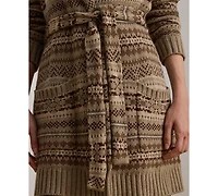 Lauren Ralph Women's Superb Siera Long Sleeve Cardigan Sweater