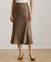 Lauren Ralph Women's Satin Charmeuse Midi Skirt