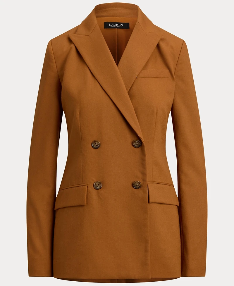 Lauren Ralph Women's Doeskin Nashill Double Breasted Twill Blazer