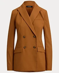 Lauren Ralph Women's Doeskin Nashill Double Breasted Twill Blazer