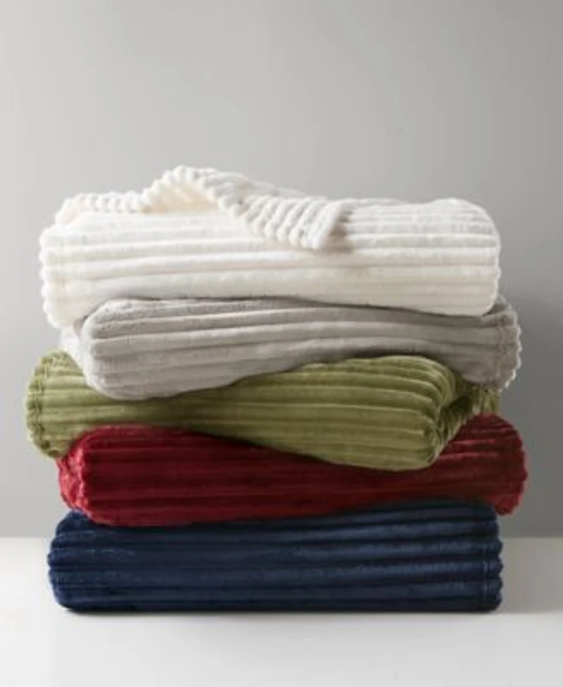 Arch Studio Ribbed Plush Blanket Macys Exclusive