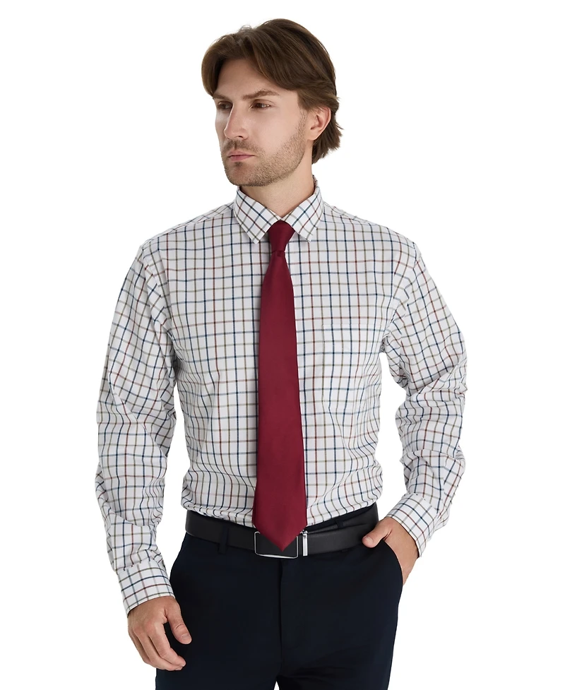 Club Room Men's Windowpane Plaid Shirt, Macy's Exclusive