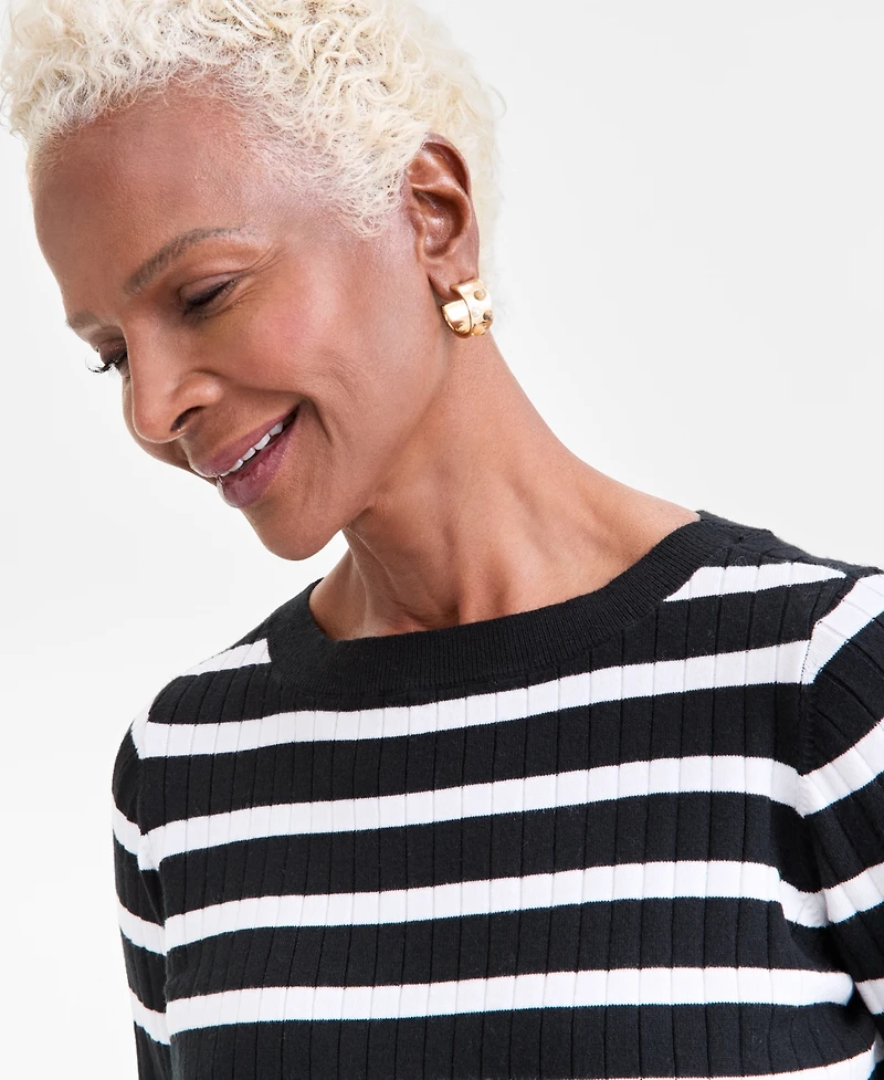 Style & Co Women's Boat-Neck Ribbed Tunic Sweater, Macy's Exclusive