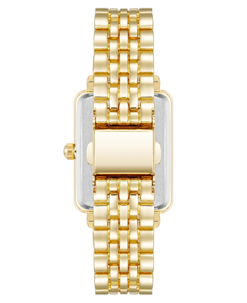 Anne Klein Women's Quartz Rectangular Gold-Tone Metal Alloy Watch