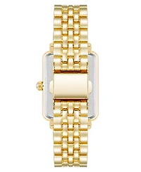 Anne Klein Women's Quartz Rectangular Gold-Tone Metal Alloy Watch