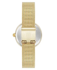 Anne Klein Women's Quartz Gold-Tone Stainless Steel Mesh Watch, 30mm