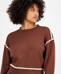 And Now This Women's Contrast Stitch Crewneck Sweatshirt, Macy's Exclusive