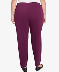 Alfred Dunner Plus Urban Legend Fitted Twill Pull On Medium Length Pants