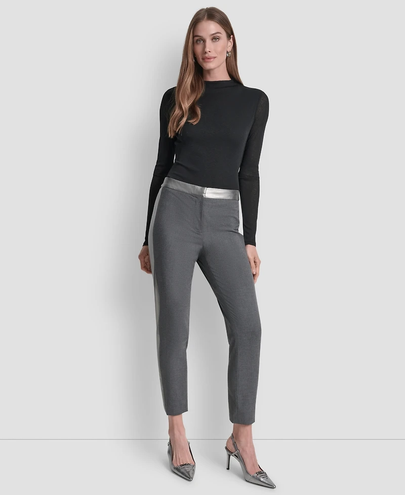 Dkny Women's Mid-Rise Tuxedo Pants