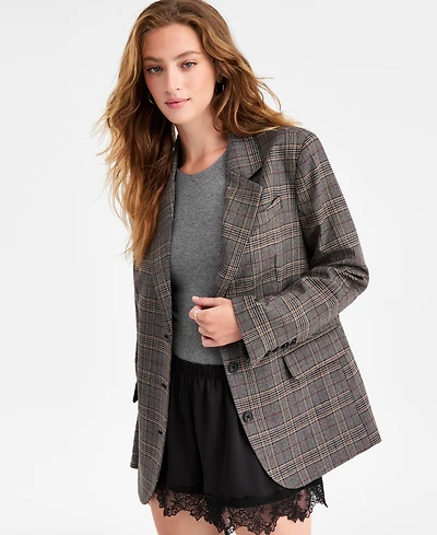 Bar Iii Women's Plaid Blazer, Macy's Exclusive