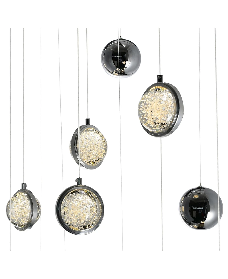 Cwi Lighting 37" Metal Salvador Led Integrated Chandelier