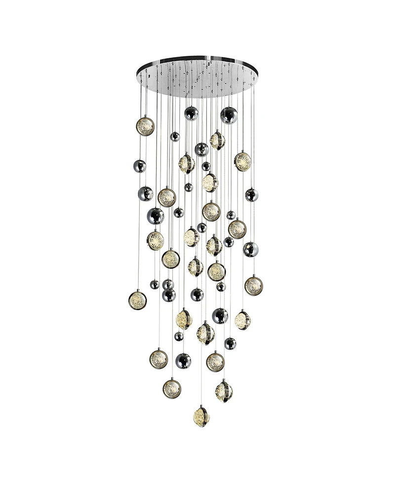 Cwi Lighting 89" Metal Salvador Led Integrated Chandelier