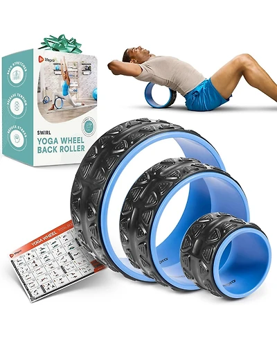 LifePro Yoga Wheel Set for Back, Shoulder, and Neck Pain Relief – Back Roller Wheel for Stretching and Alignment