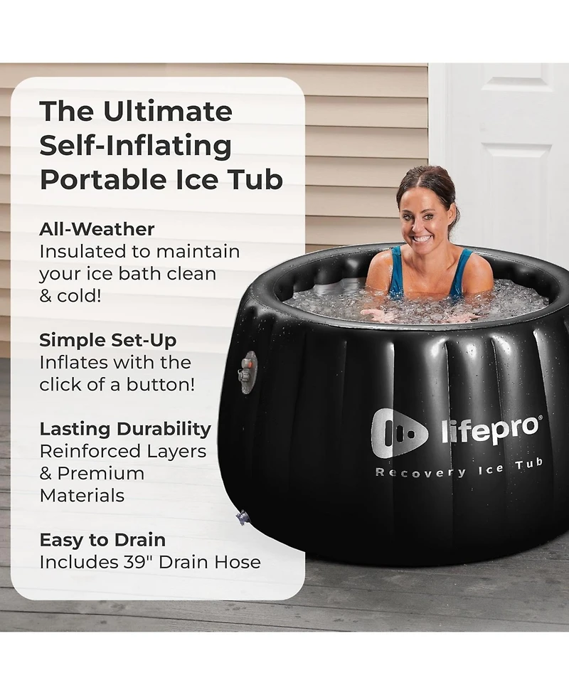 Lifepro Self-Inflatable Portable Ice Bath Tub