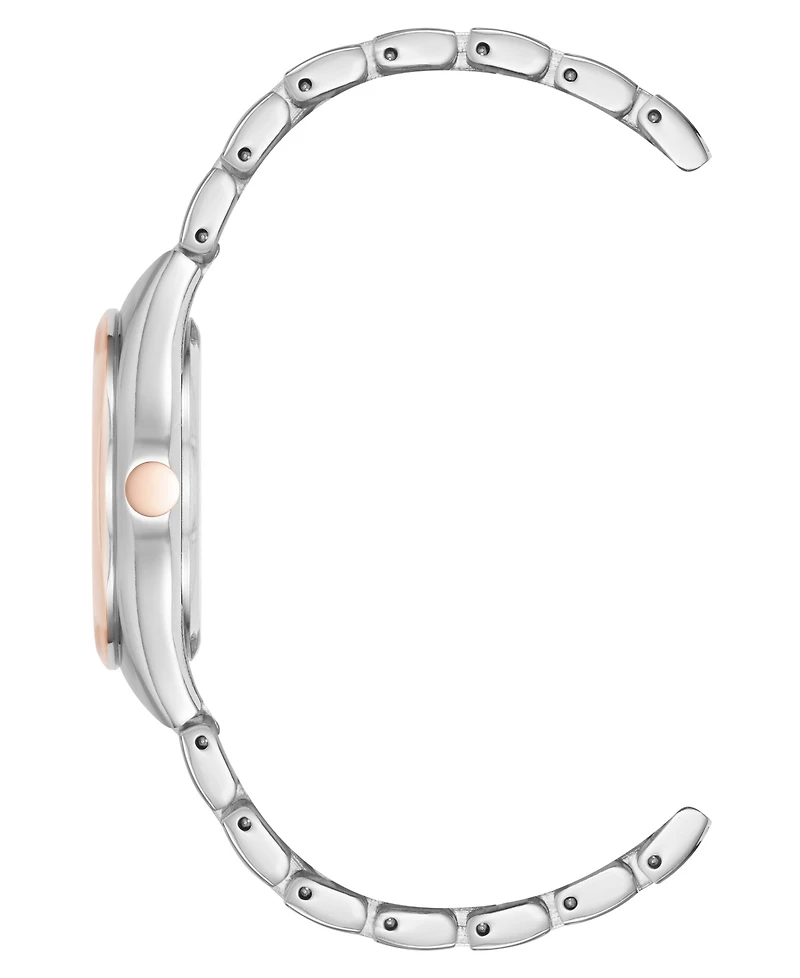 Anne Klein Women's Quartz Easy-to-Read Gray and Two-Tone Metal Alloy Watch, 34mm