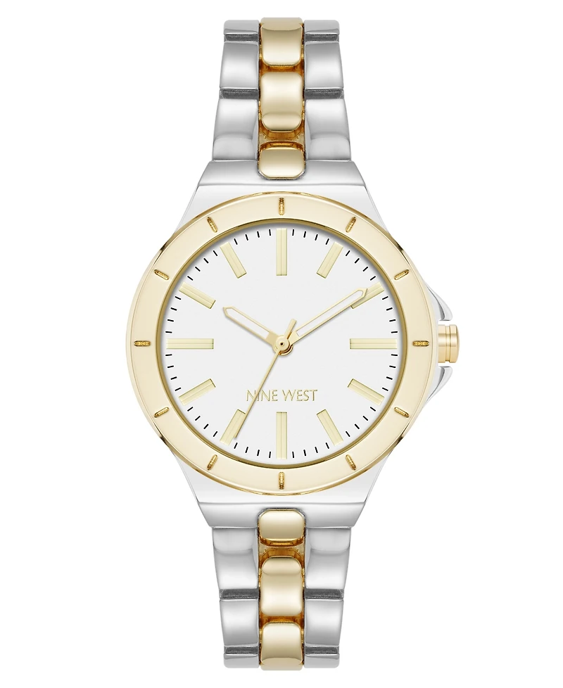 Anne Klein Women's Quartz Iconic Silver-Tone and Gold-Tone Metal Alloy Watch, 35mm