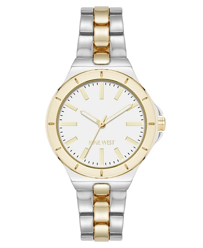 Anne Klein Women's Quartz Iconic Silver-Tone and Gold-Tone Metal Alloy Watch, 35mm