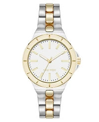 Anne Klein Women's Quartz Iconic Silver-Tone and Gold-Tone Metal Alloy Watch, 35mm