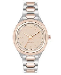 Anne Klein Women's Quartz Unique Silver-Tone and Rose Gold-Tone Metal Alloy Watch, 33mm