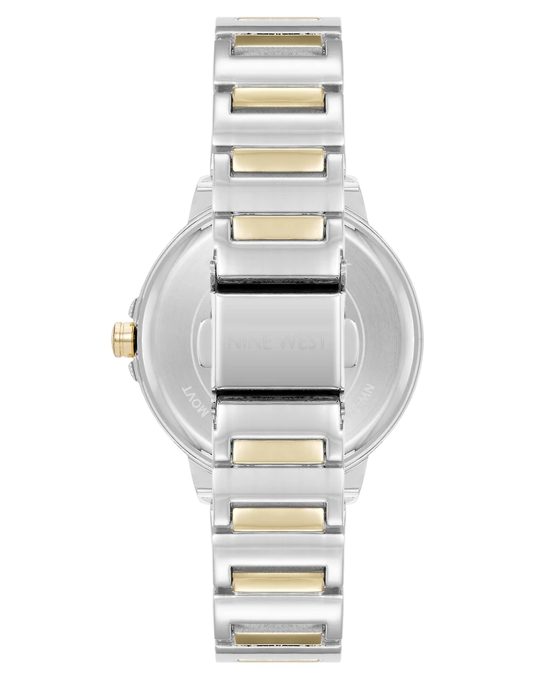Anne Klein Women's Quartz Classic Black and Two-Tone Metal Alloy Watch, 35mm