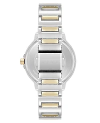 Anne Klein Women's Quartz Classic Black and Two-Tone Metal Alloy Watch, 35mm