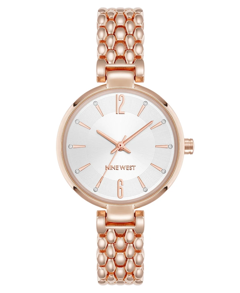 Anne Klein Women's Quartz Contemporary Grey and Two-Tone Metal Alloy Watch, 35mm
