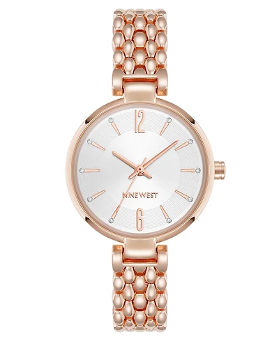 Anne Klein Women's Quartz Contemporary Grey and Two-Tone Metal Alloy Watch, 35mm