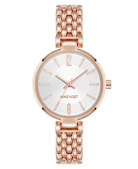 Anne Klein Women's Quartz Contemporary Grey and Two-Tone Metal Alloy Watch, 35mm