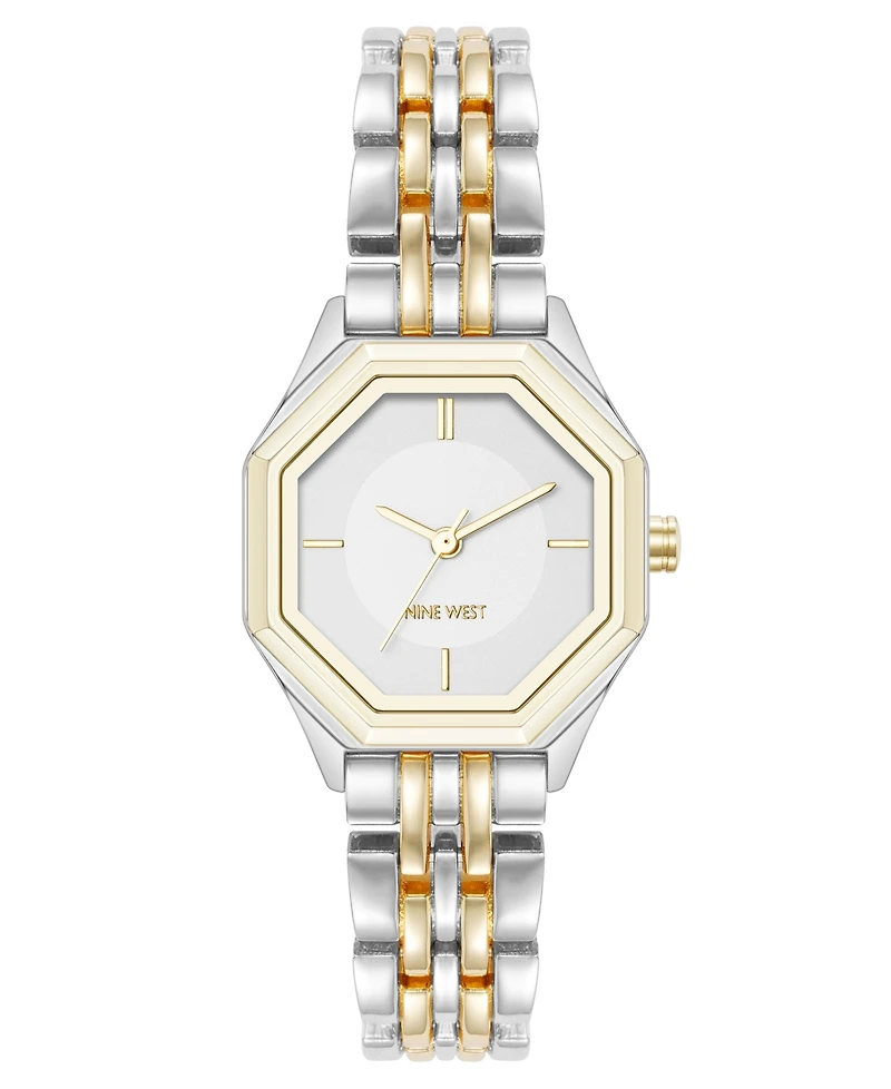 Anne Klein Women's Quartz Exquisite Silver-Tone and Gold-Tone Metal Alloy Watch, 28mm