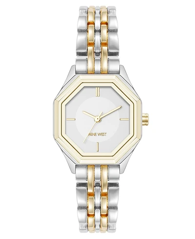 Anne Klein Women's Quartz Exquisite Silver-Tone and Gold-Tone Metal Alloy Watch, 28mm