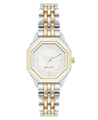 Anne Klein Women's Quartz Exquisite Silver-Tone and Gold-Tone Metal Alloy Watch, 28mm