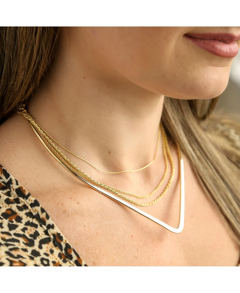 Bling Jewelry 2MM 030 Gauge Strong Gold Plated Sterling Silver Rope Link Chain Necklace 16 20 24 Inch