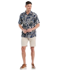 Cubavera Men's Pointillism Tropical Print Short Sleeve Button Down Shirt