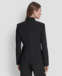Dkny Women's Mandarin Collar Open Front Blazer