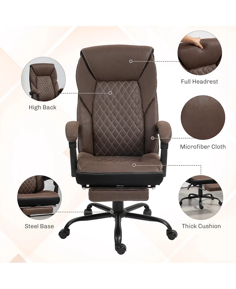 Homcom Executive Office Chair with Footrest and High Back,
