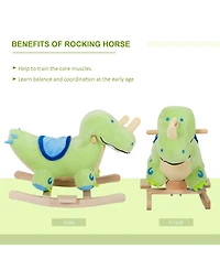 Qaba Rocking Horse Dinosaur Rocker with Realistic Sounds
