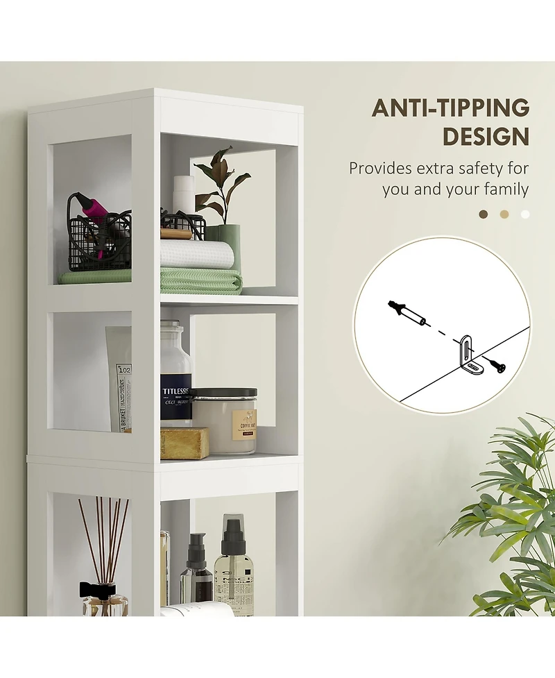 Homcom Narrow Bathroom Storage Cabinet, Slim Bathroom Cabinet,