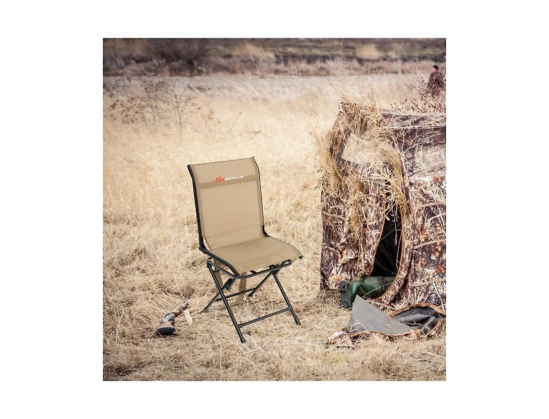 Akiudex all weather outdoor foldable 360 degree swivel chair with iron frame