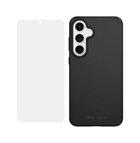 Case-Mate Protection Pack Tough Case and Glass Screen Protector for Samsung Galaxy S24 Fe-Black