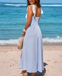 Cupshe Women's Summer Lines Striped Maxi Beach Dress
