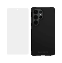 Case-Mate Protection Pack Tough Case and FlexiShield Screen Protector for Samsung Galaxy S 2025 Large-Black