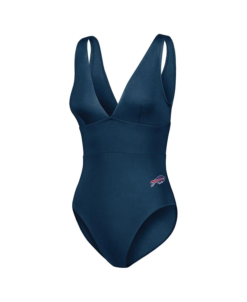 Tommy Bahama Women's Royal Buffalo Bills Palm Modern V-Neck One-Piece Swimsuit