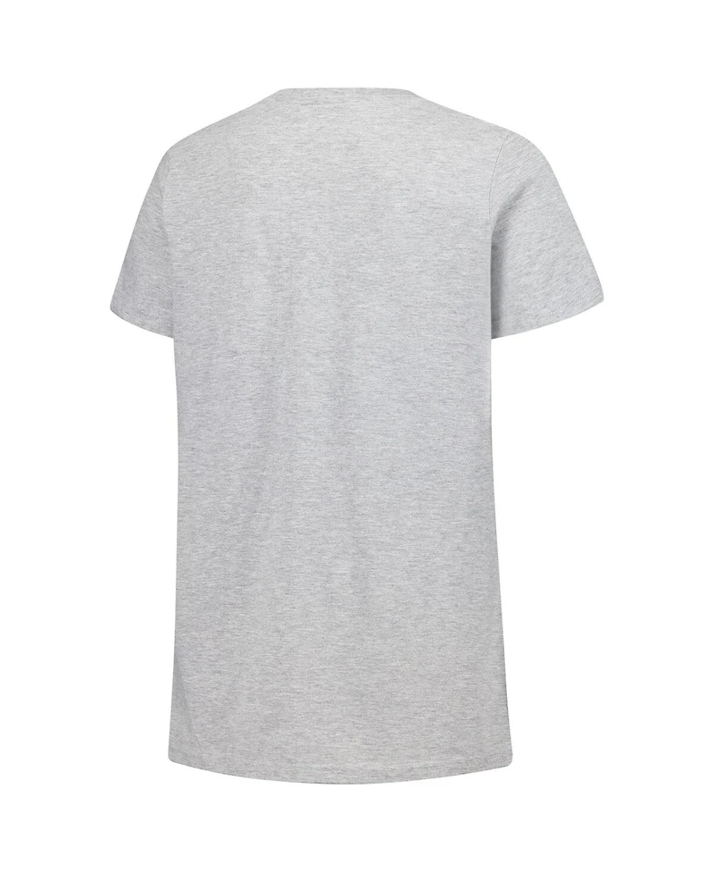 Fanatics Women's Gray Texas Longhorns Primary Logo V-Neck T-Shirt