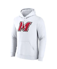 Fanatics Men's White Marist Red Foxes Primary Logo Pullover Hoodie